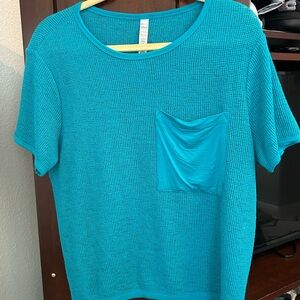 Marc New York Teal Short-Sleeve mesh Pocket Tee xl